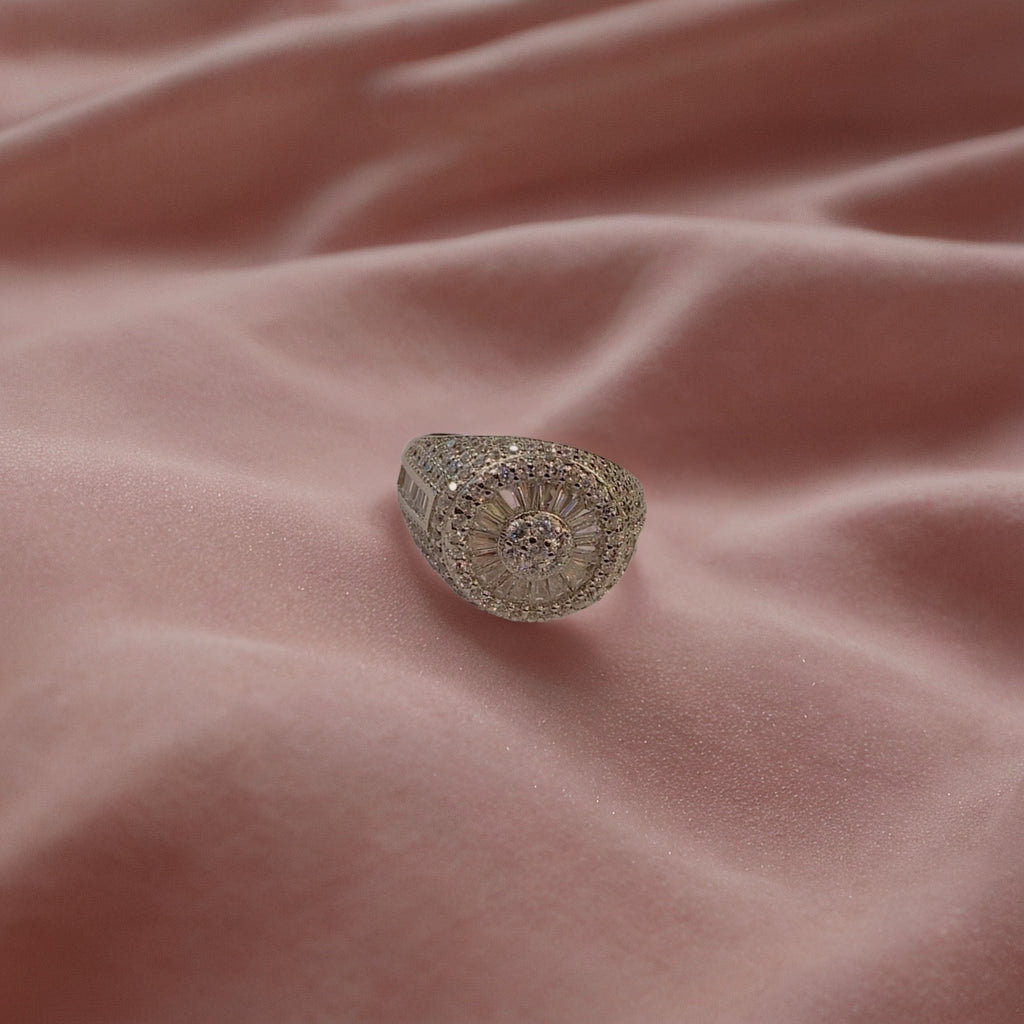 The Celeste Sunburst Cocktail Ring
