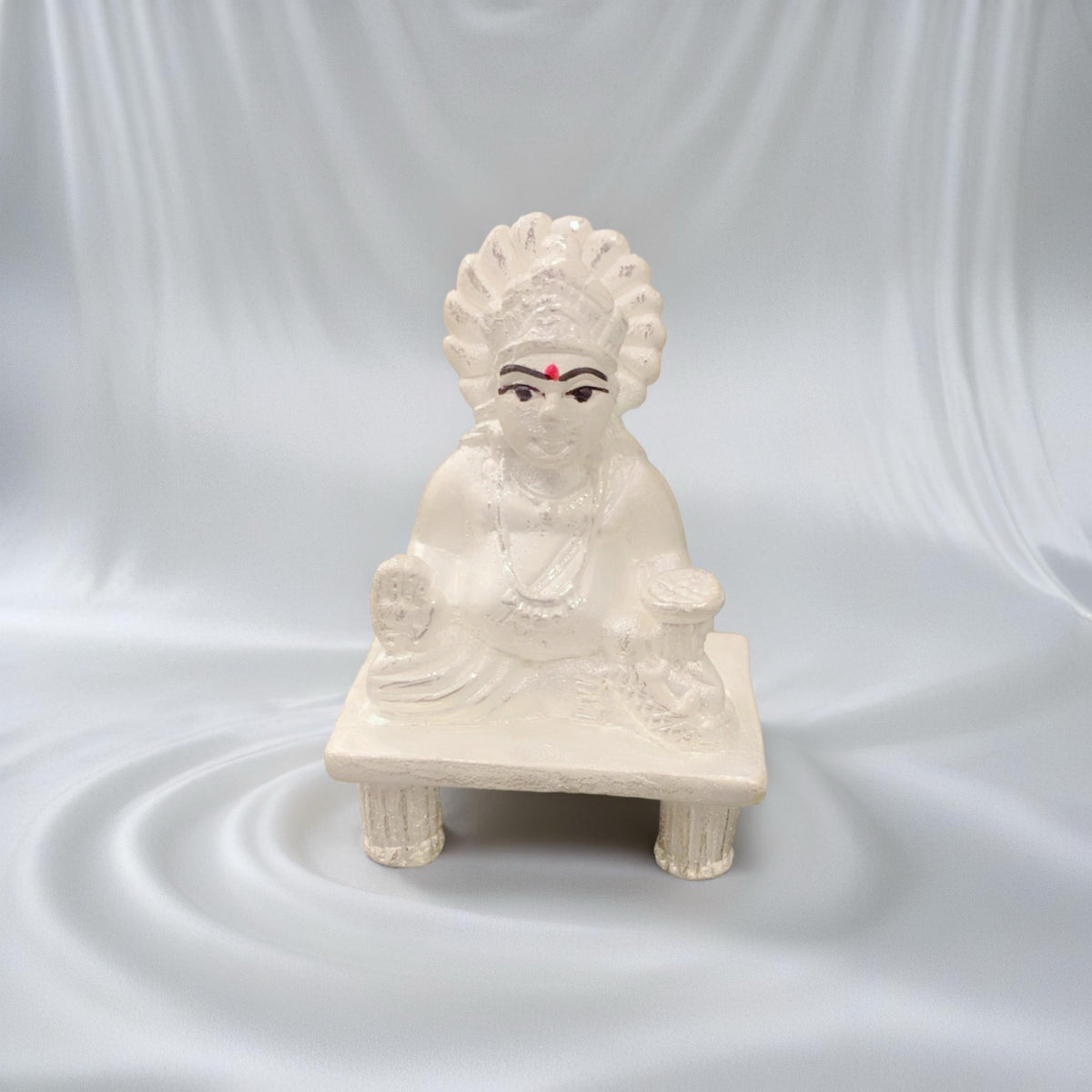 Pure 925 Chandi Kuber Ji Maharaj Idol - Dhan Ke Devta