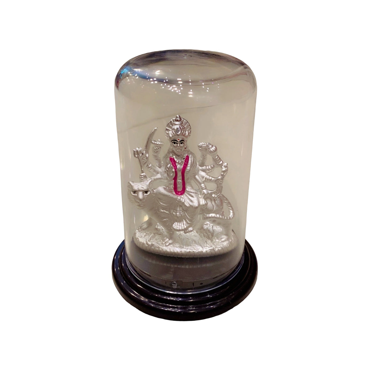 Pure 925 Chandi Durga Mata Murti with Dome - Showcase Idol