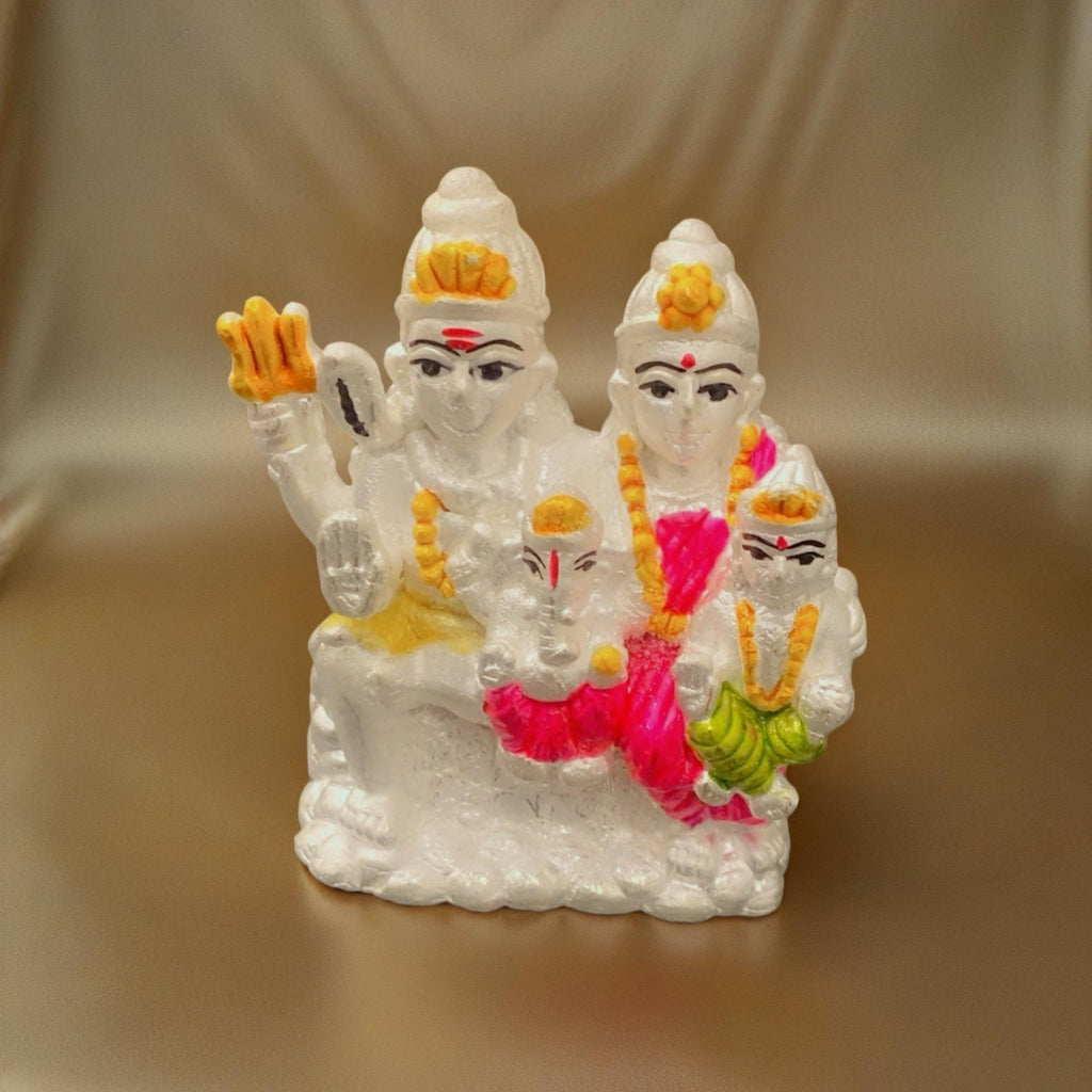 Pure 925 Chandi Shiv Parivar Idol - Shiv Family Murti Set