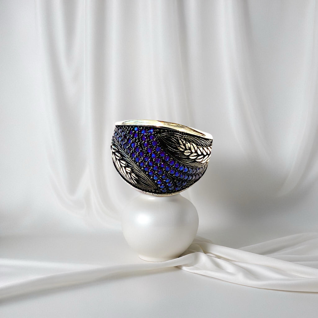 The Midnight Feather Ring