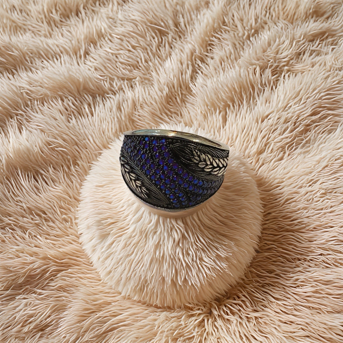 The Midnight Feather Ring