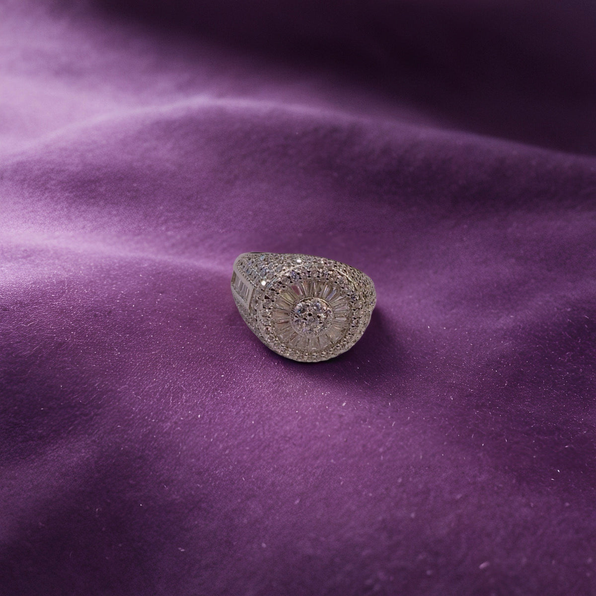 The Celeste Sunburst Cocktail Ring