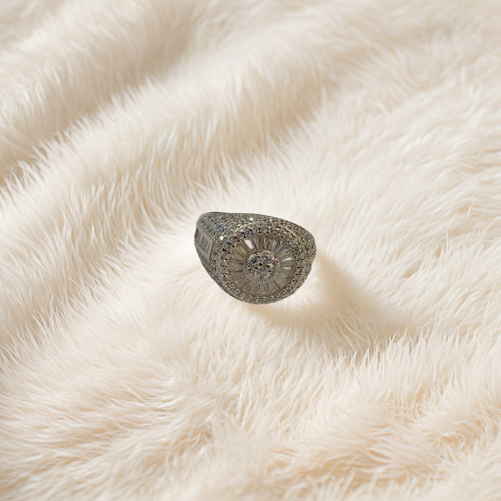 The Celeste Sunburst Cocktail Ring