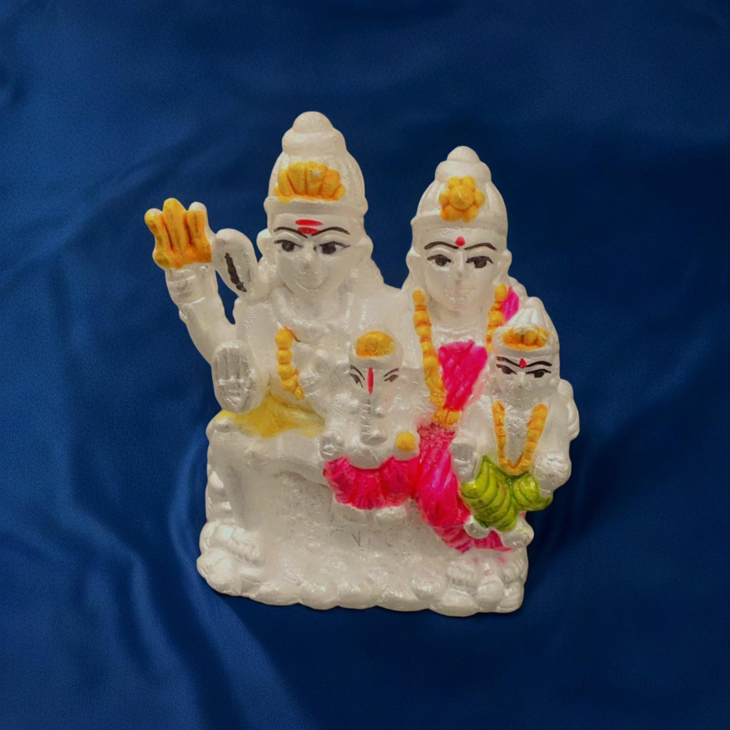 Pure 925 Chandi Shiv Parivar Idol - Shiv Family Murti Set